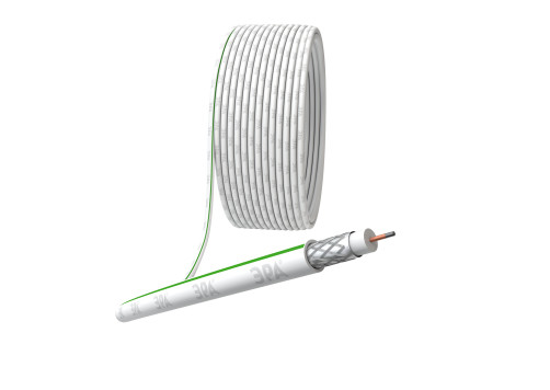 SL-B-75-PVC50 ERA SAT 703 B Coaxial cable,75 ohms, CCS/(Al braid, 75%), PVC,color white, 50 m coil, SIMPLE