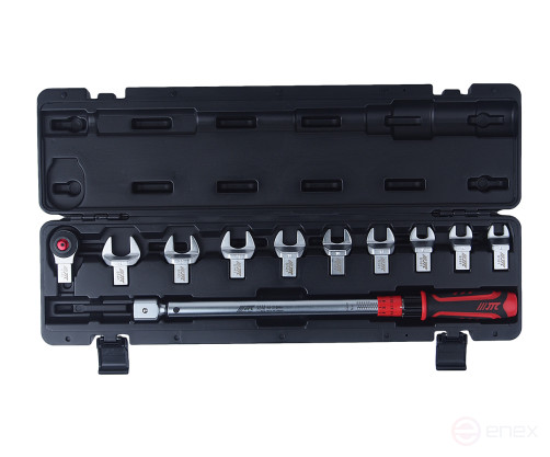 Ключ динамометрический 40-210Нм 14-18мм с насадками 13-30мм 11 предметов JTC