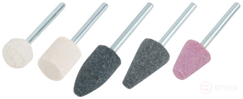 Abrasive balls for metal, 5 pcs., shank 3 mm
