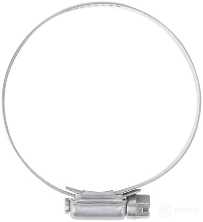 Хомут обжимной просечной, ширина 12,7 мм, нерж.сталь 40-64 мм