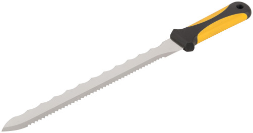 Knife for cutting thermal insulation boards, double-sided blade 240x27 mm, stainless steel.steel, rubberized handle