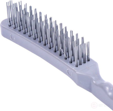 Щетка металлическая 4-рядная с пластиковой ручкой (АвтоDело) 44014