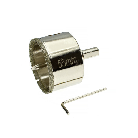 Коронка алмазная по кафелю и стеклу 55 мм с ц/с, Чеглок (5/60)