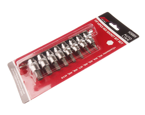 Set of end heads with HEX nozzle 3/8" H3-H10, 8 pieces JTC /1