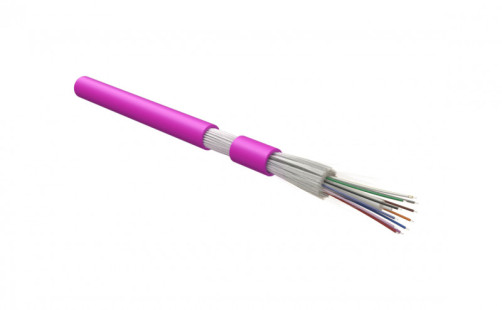 FO-DT-IN-504-8- HFLTx-MG fiber optic cable 50/125 (OM4) multimode, 8 fibers, dense buffer coating (tight buffer), for internal laying, HFLTx, -40°C – +70°C, magenta