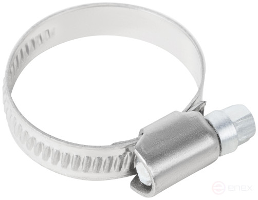 Хомут обжимной накатной, ширина 9 мм, нерж.сталь 23-35 мм