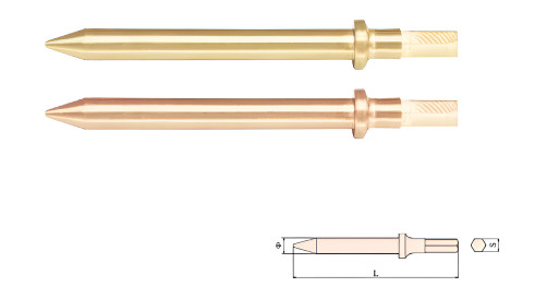 Долото-пика пневматическое (12х125 мм) искробезопасный сплав AlCu 226-1002, HORTZ