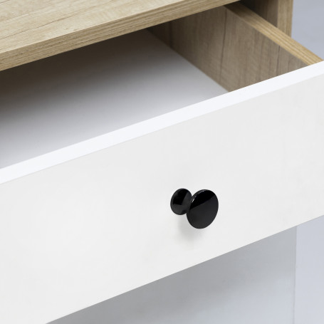 Ручка меб. кнопка мет. TERNI черный хром, AKS