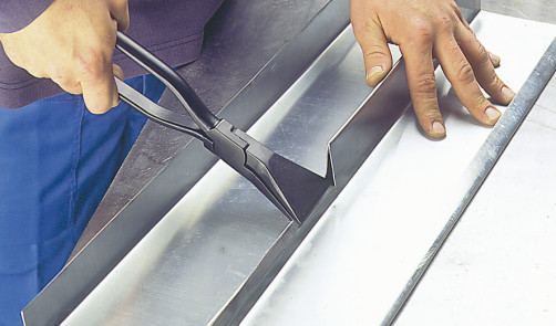 D331-40 Edge bending pliers, straight, 280 mm, hinge: overhead, grip width: 40 mm