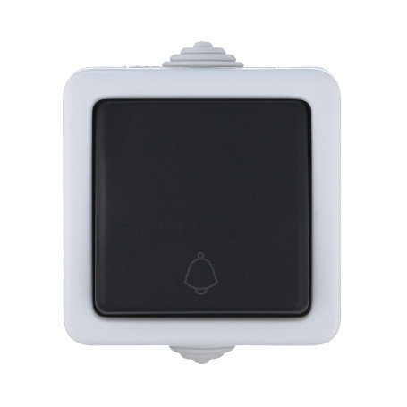 EF600SD Single-key switch with self-return (circuit 1T) with the symbol "bell", 16 A (gray), AQUA