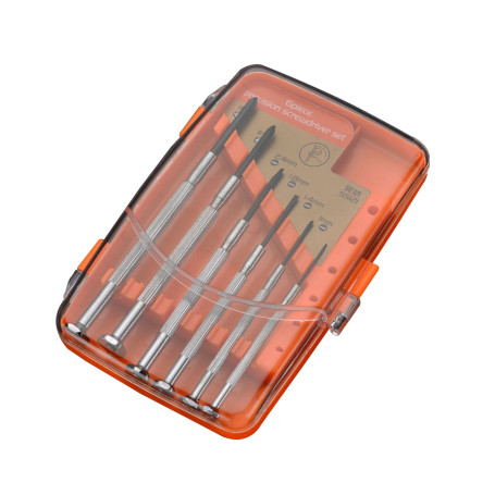 A set of screwdrivers for precision work, CRV, 6 pcs., in the formation. pencil case// HARDEN