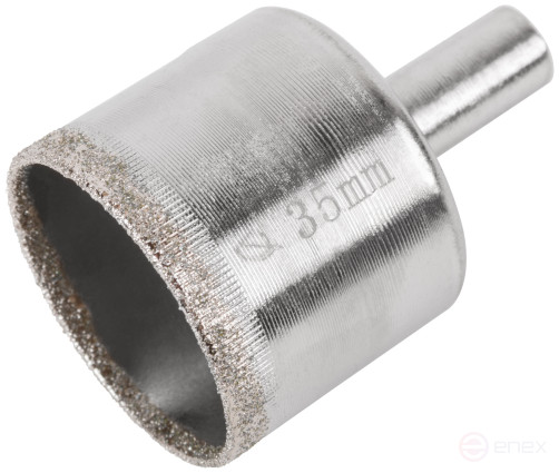 Коронка кольцевая по кафелю и стеклу алмазная 35х50 мм