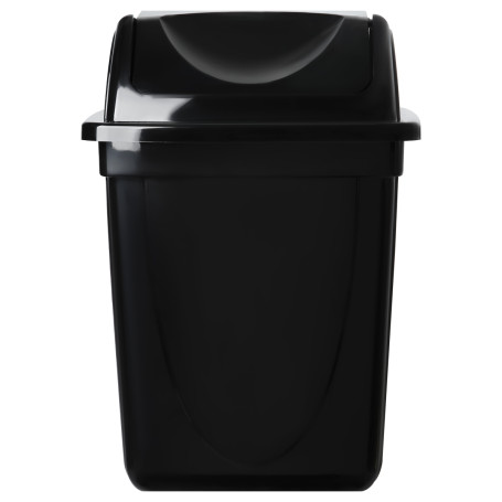 STAMM paper basket, 12L, one-piece with a rotating lid, black