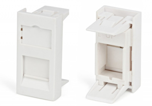 SIP2-1K-M45-22.5 Insert 45x22.5 (analog Mosaic) for 1 Keystone Jack format module, with curtain