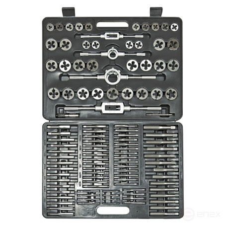 Набор метчиков и плашек ER-01101:метрический 110пр. ЭВРИКА /1