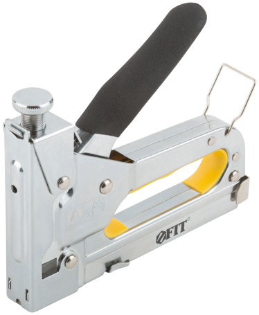 Stapler for narrow staples "type 53" 4-14 mm, with adjustable impact force, metal body 32142