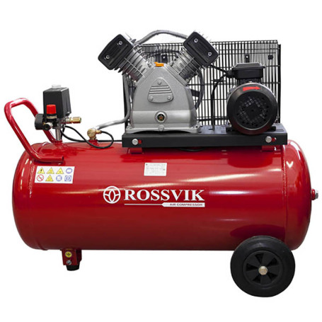 Piston compressor ROSSVIK SB4/S-100.LB30A, 420 l/min, 10 bar, receiver 100 l, 220V/2.2 kW