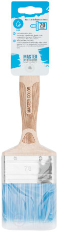 The brush is fluted, thick. 18 mm, PBT bristles, stainless steel crimp., beech handle, width 70 mm