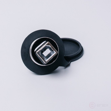 Металлический разъем USB 22 мм (USB 2.0 мама A - мама A)