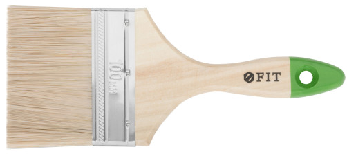 Кисть флейцевая "Микс", смешанная натуральная и искусственная щетина, деревянная ручка 4" (100 мм)