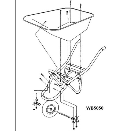 Wheel 4.80/4.00x80 D16/12 with bearing