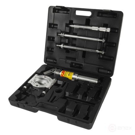 Съемник гидравлический 4т, длина 250, ширина 55/110, поршень 60мм масса 7.6кг в кейсе JTC