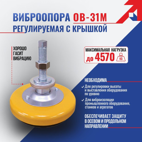 Виброизолятор (буфер резинометаллический) M8x23 до 86 кг KIPP K0568.04002055