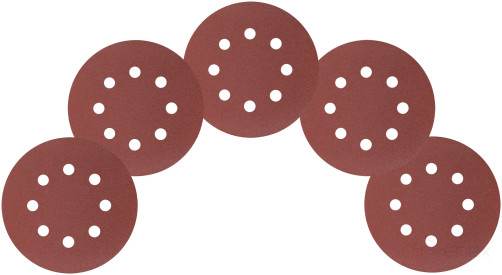 Круги шлифовальные с отверстиями (липучка), алюминий-оксидные, 125 мм, 5 шт. Р 150