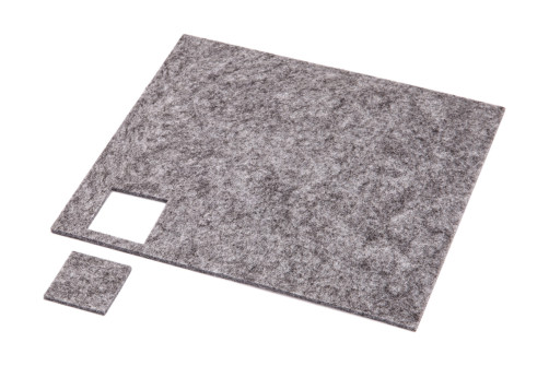 Подкладка самоприлипающая фетровая 25х25мм (1лист-36шт) серая AKS