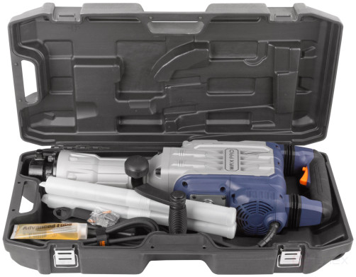 MAX-PRO Electric jackhammer 1700 W; 1900 rpm; 60 J; 30 mm HEX; 14 kg; rubber cable; additional brushes; case