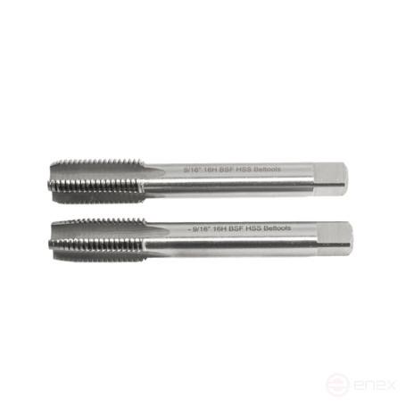 Tap Inch 9/16" 16 Threads BSF Machine-manual HSS 2 pcs Set Thread Whitworth ISP1 Beltools
