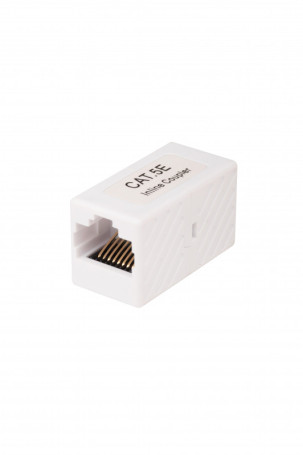 WRline WR-CA-8p8c-C5E Pass-through Adapter, RJ45-RJ45 (8p8c), Category 5e, unshielded, color white