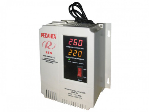 The voltage stabilizer of the LUX series RESANTA ASN-2000N/1-Ts