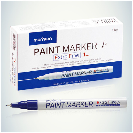 Marker-paint MunHwa "Extra Fine Paint Marker" blue, 1mm, nitro base