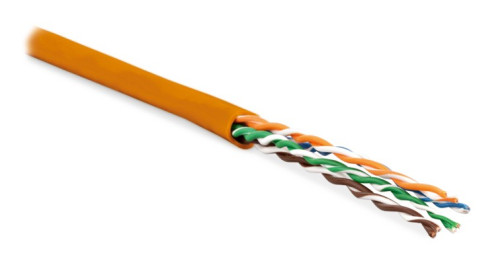 UUTP4-C5E-P24-IN-PVC-OR-305 (305 m) Twisted pair cable, unshielded U/UTP, category 5e, 4 pairs (24 AWG), stranded (path), PVC, -20°C – +75°C, orange