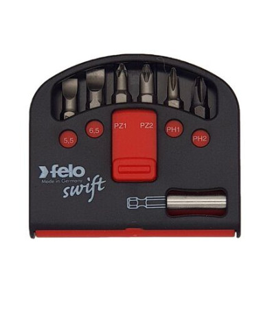 Felo SL/PZ/PH Industrial bit Set with Bit holder in Swift case, 7 pcs 02060116