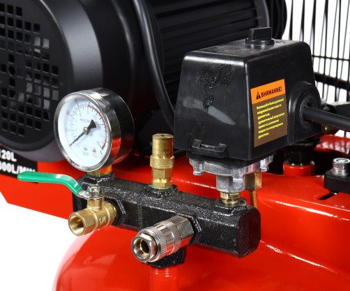 Компрессор пневматический 220В 2.2кВт 8атм. 300л/мин. ресивер-120л поршн. ремен. вертикальный GTE