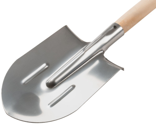 Bayonet shovel, stainless steel Pro, with wooden handle and V-handle 200x355x1420 mm