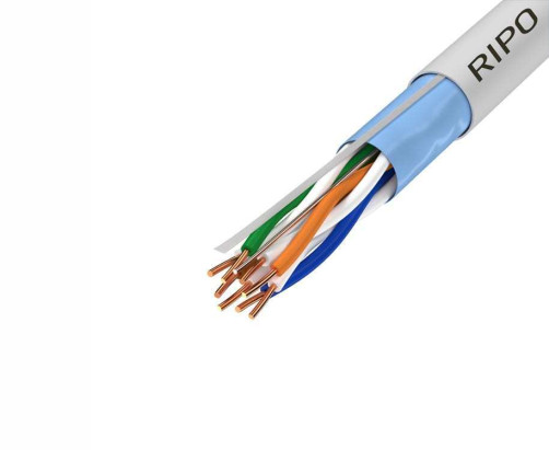 Twisted pair cable FTP 4 CAT5E 24AWG Cu Ripo Premium, 25m,Fluke test (KSVPVe -5e 4*2*0.52 )