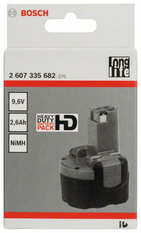 9.6 V battery, Type O Standard Duty (SD), 2.6 Ah, NiMH