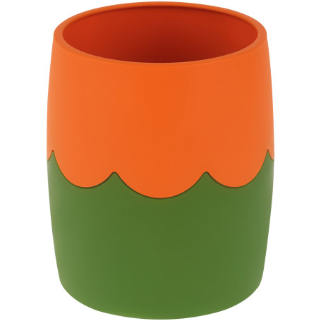 Stand-glass STAMM, plastic, round, two-tone green-orange