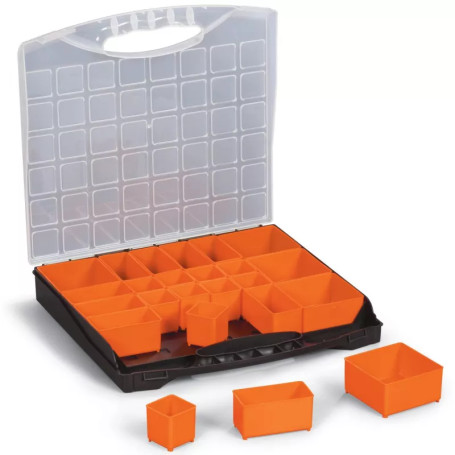 Plastic organizer with a DUEL handle, changeable 24 compartments, PP.05