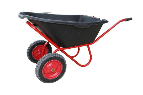 Industrialist 2-wheel anti-impact wheelbarrow, 130 liters (cast wheel)