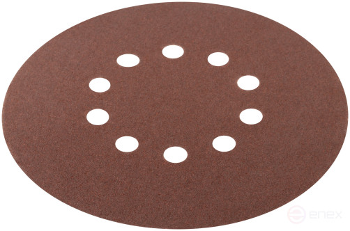 Круги шлифовальные с отверстиями (липучка), алюминий-оксидные, 225 мм, 5 шт. Р 60