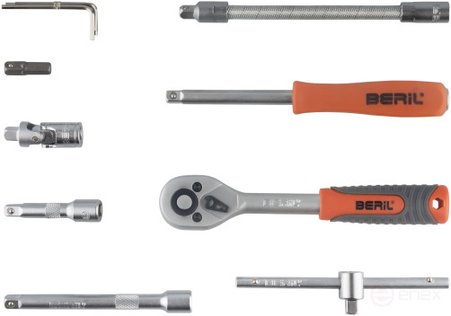 Set of socket heads 46pr. 1/4 DR BERIL