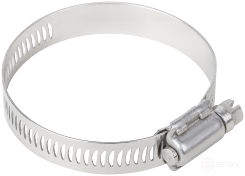 Хомут обжимной просечной, ширина 12,7 мм, нерж.сталь 40-64 мм