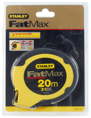 Measuring tape measure long FatMax with STANLEY 0-34-133 metal cloth, 20 m x 10 mm
