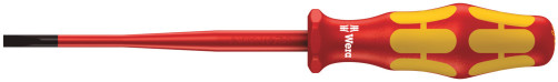 160 iSS SL VDE Screwdriver slotted dielectric, with a tapered working end and a reduced diameter of the handle, 0.8 x 4 x 100 mm