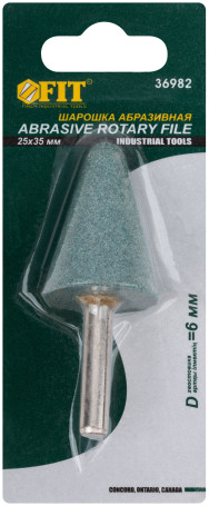 Шарошка абразивная (по камню, мрамору, кафелю), хвостовик 6 мм, трапеция 25 х 35 мм