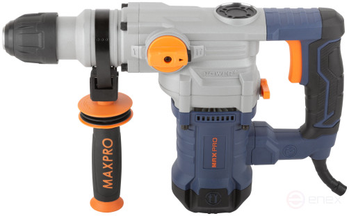 MAX-PRO Перфоратор демонтажный 1200 Вт; 880 об/мин; 4,5 Дж; 3 режима; Д/Б/М-40/28/13; 4,95 кг; SDS-PLUS; антивибрационная ручка; резиновые вставки; ре